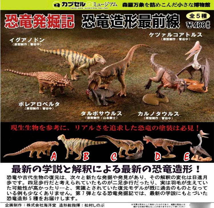 Японские капсульные игрушки Q мини Динозавры моделирующие фигурки t rex Iguanodon