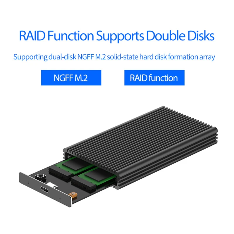 Blueendless Портативный чехол для жесткого диска ssd M.2 to type-c usb 3,1 NGFF msata корпус для жесткого диска алюминиевая Поддержка двойной диск