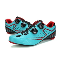 Santic Men Road Cycling Shoes Carbon Fiber Road Bike Shoes Self-Locking Athletic Bicycle Shoe Sneakers Sapatilha Ciclismo