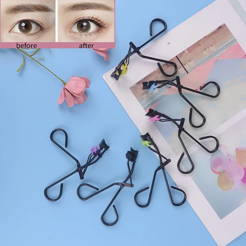 

1PC New Colorful Cosmetic Eyelash Curler With Comb Tweezers Curling Eyelash Clip Cosmetic Eye Beauty Tool 6 Colors Hot Sale