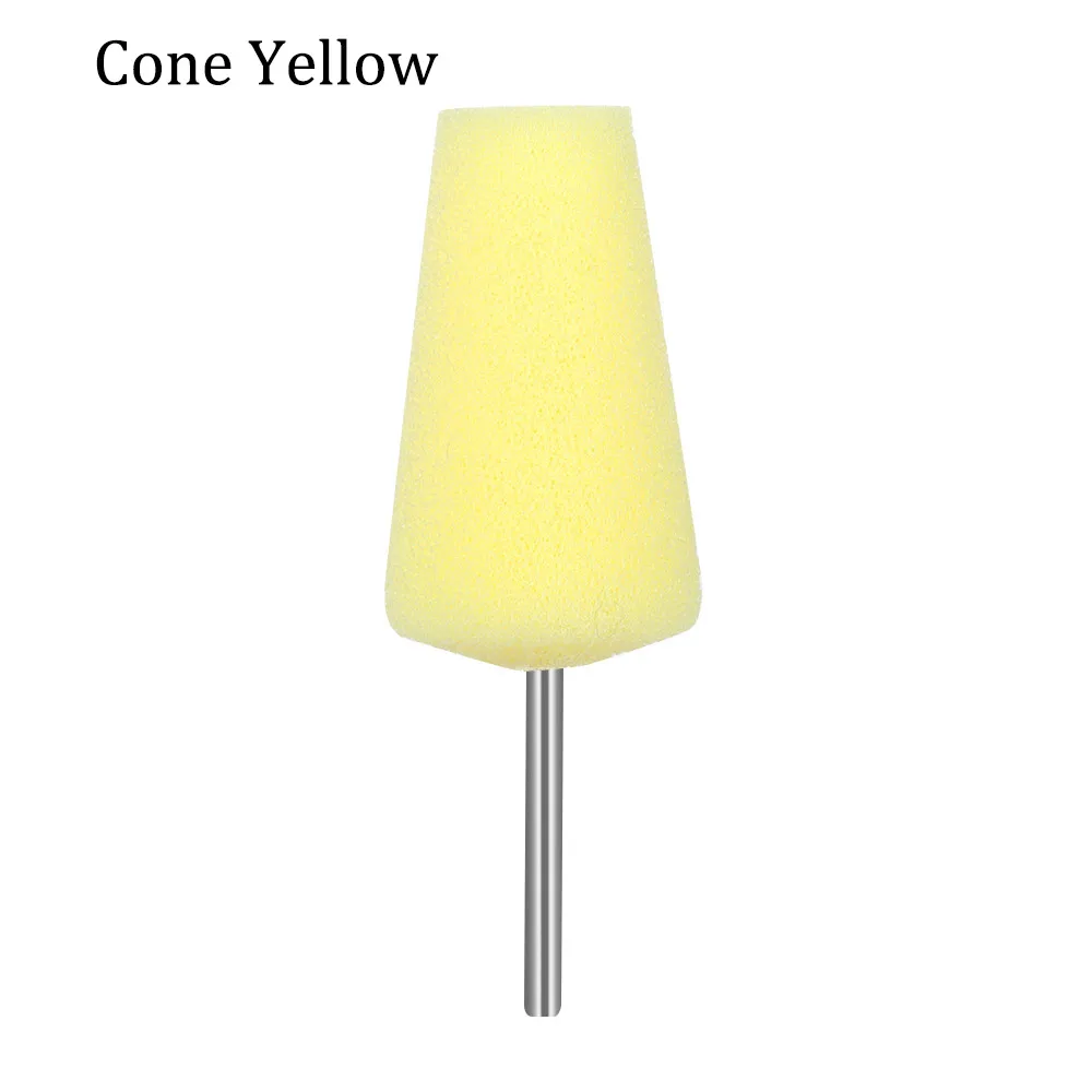 Cone Yellow Полировочный диск для полировки автомобиля Полировочный хвостовик полировальная губка конус металлический Поролоновый коврик для обслуживания автомобиля инструмент для чистки автомобиля - Цвет: Cone Yellow