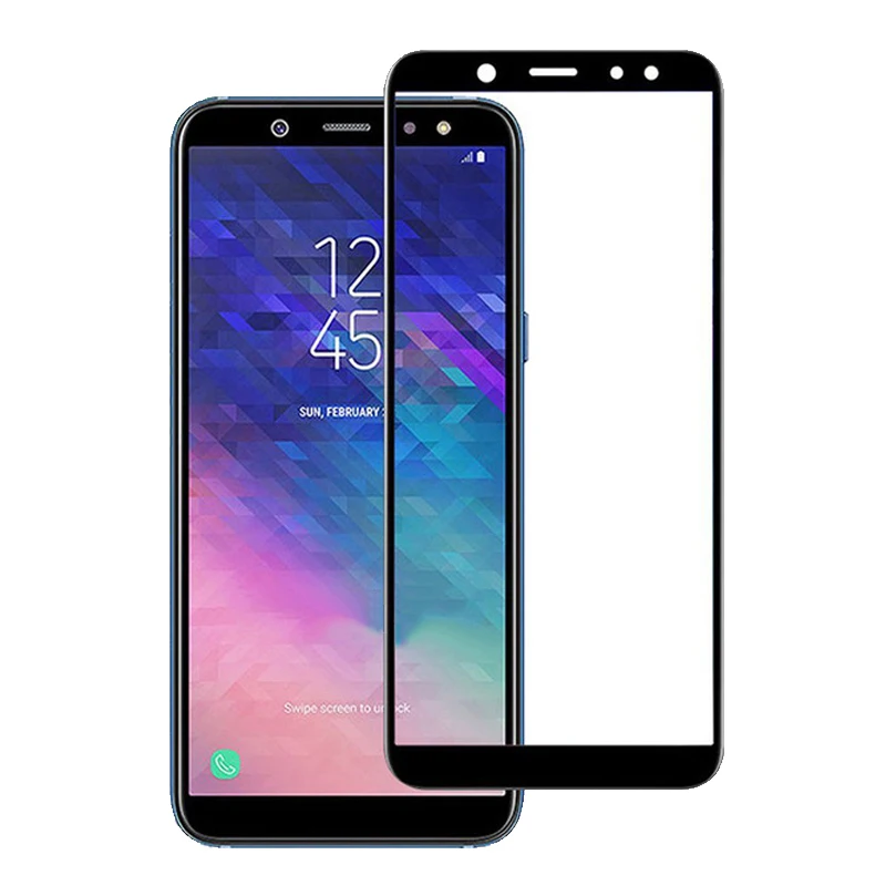 

Full cover 9H Tempered Glass For Samsung Galaxy A3 A5 A7 2017 A6 A8 Plus A7 2018 A3 A5 A7 2016 J4 J6 Plus Screen Protector Film