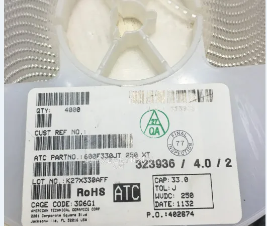 

Original new 100% 600F330JT250XT ATC600F330JT250XT 0805 33P high Q capacitance RF capacitor (Inductor)