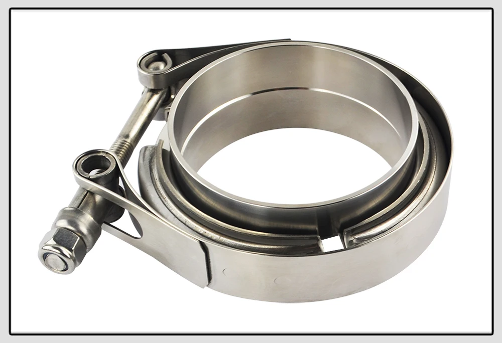 Carro de Aço Flange de Escape Inoxidável V-band Masculino Feminino Vband Grampos v Banda Braçadeira Kit 1.5 Polegada Clipe 2 2.5 3 3.5 4 2 braçadeiras e flanges