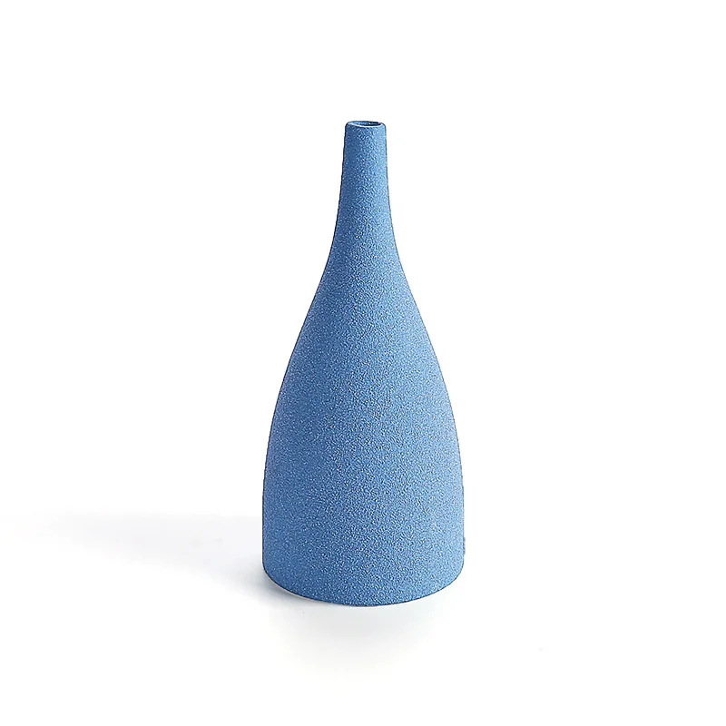 Современная керамическая ваза, креативная матовая отделка, для гостиной, ручная работа, шлифовальная поверхность, украшение шкафа, ваза для сухих цветов - Цвет: 4