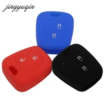 jingyuqin Silicone Car Key Case for Peugeot 206 307 207 408 for Citroen C2 C3 C4 Iran Skin Rubber Key Cover