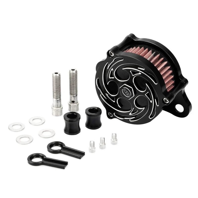 

Black Cnc Air Cleaner Intake Filter For Harley Sportster Iron Xl 883/1200 Custom 04-15