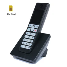 Multi-language GSM Cordless Support SIM Card Wireless Phone With SMS Backlight Colorful Screen Fixed Telephone For Home Black