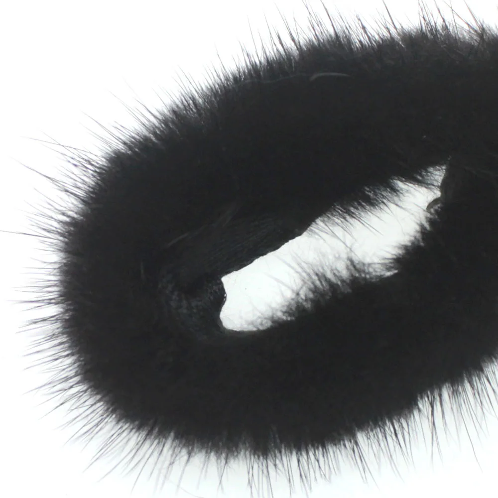 

100cm Natural Real Mink Fur Strip Fur Ball DIY for Home Decoration Clothing Bag Scarf Phone Jewelry Making Accessories