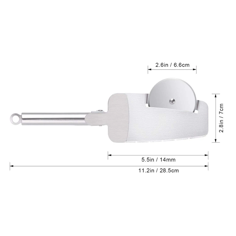 LMETJMA 4 в 1 дисковый нож для пиццы из нержавеющей стали для пиццы нож сервировочный шпатель захват весло инструменты для пиццы KC0081