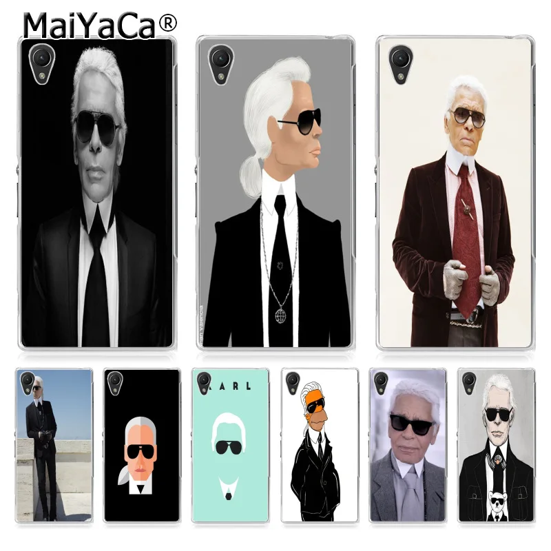 

MaiYaCa Fashion Karl Lagerfeld Green Plastic PC Cell Phone case for sony z2 z3 z4 z5 z5 compact cover for LG G3 G4 G5CASE