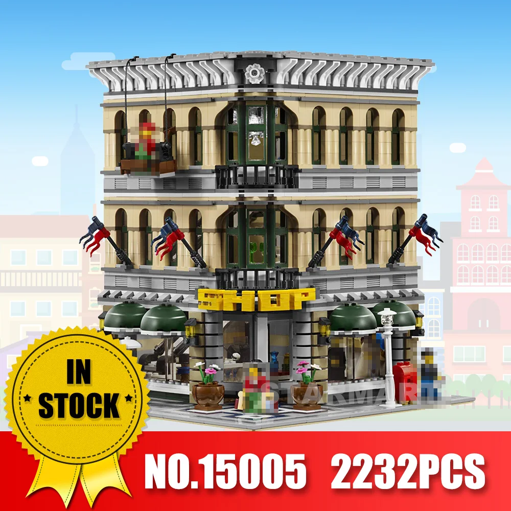 

LEPIN 15005 2232Pcs City Creator Grand Emporium Model Building Blocks Bricks action Brick for Children Toy Compatible with 10211