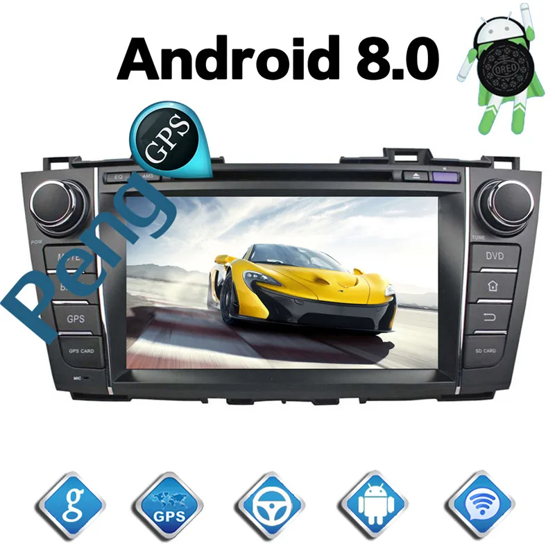 

2 Din Android 8.0 Car CD DVD Player 8Core GPS Navigation for Mazda 5 2009 2010 2011 2012 2013 Stereo 1080P HD Screen Autoradio