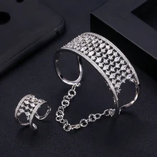 Jankely Роскошные геометрические кольца наборы Мода Дубай серебряные свадебные комплекты украшений для женщин Свадебные brincos para as mulheres