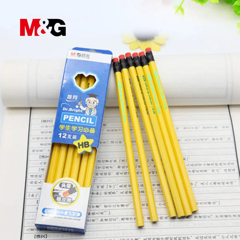 

M&G Best Quality standard pencils 12Pcs Drawing Sketching Pencil Soft Safe Non-toxic simple Pencils Professional for School