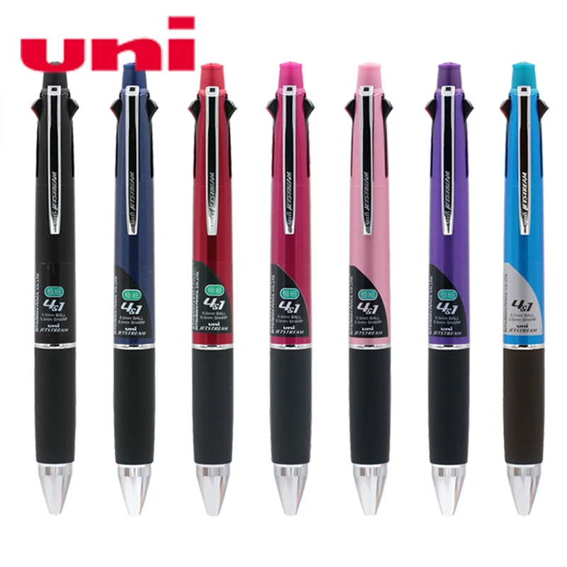 One Piece Uni MSXE5 1000 05 Jetstream 4 & 1 цвета 0 5 мм шариковая ручка (черный синий красный зеленый)