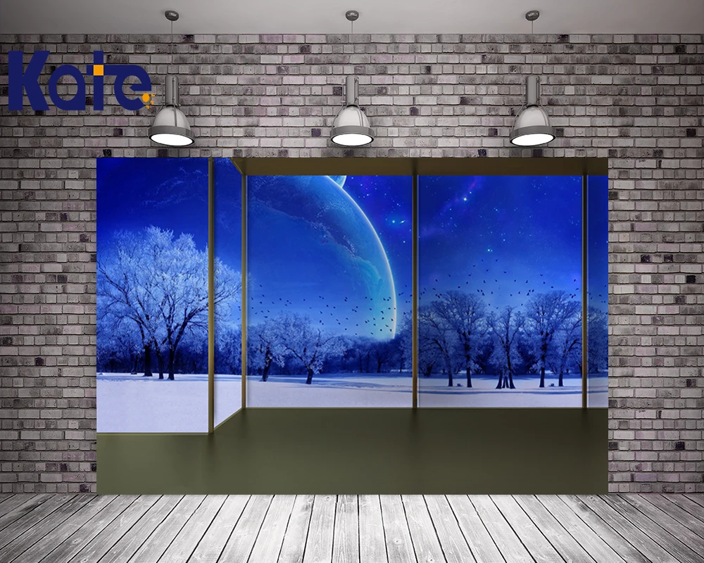 

Kate Natural Scenery Backdrop Blue Sky Birds Tree Photo Studio Background For Children Photography