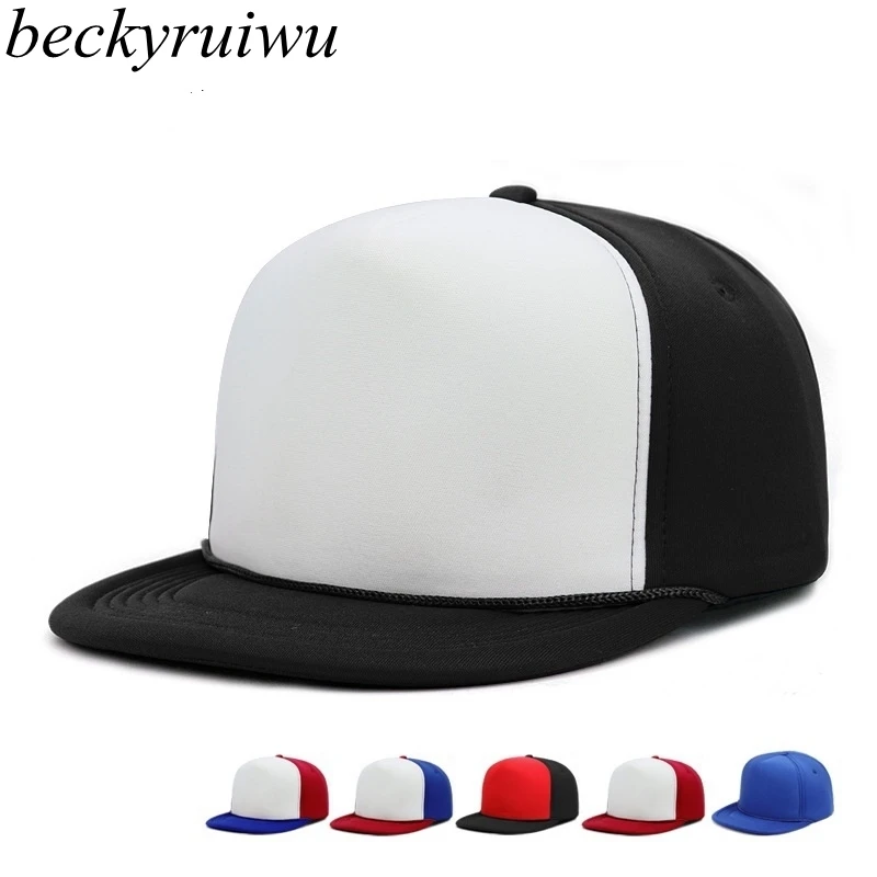 Толщина губка сплошной цвет Snapback cap s Мужская хип-хоп панк-рок BBoy кепки с плоским козырьком Регулируемый логотип индивидуальные простые бейсболки