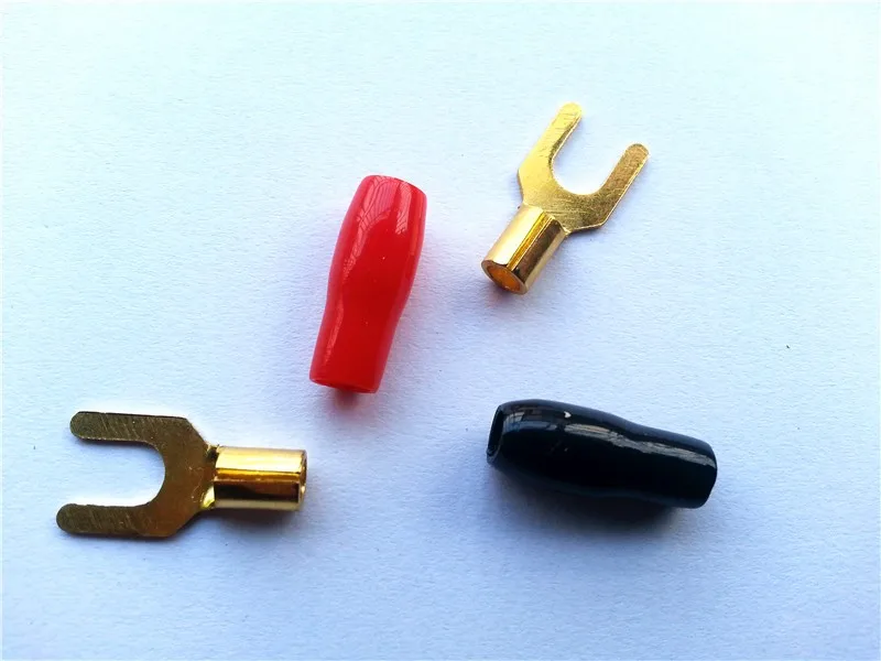 10PCS Solderless Eico Amp Speaker Banana Spade terminal connector Plug