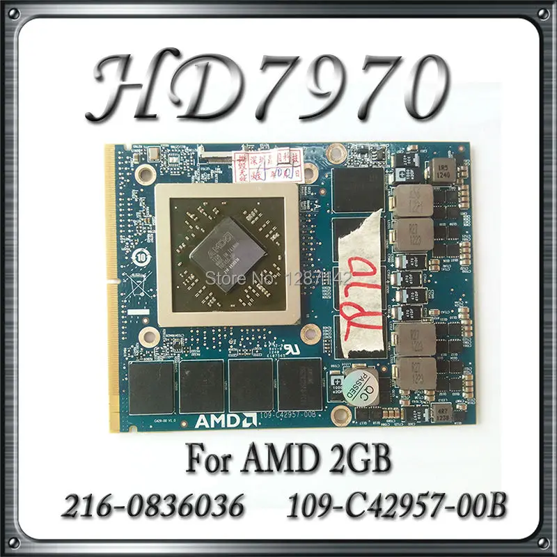 Original For DELL HD7970M HD 7970 HD7970 2GB 216-0836036 DRR5 Graphic Cards GPU VGA 109-C42957-00B Video Card Replacement