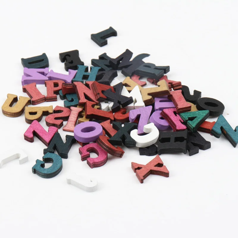20 шт 16 мм Многоцветный смешанный A-Z буквы и алфавит винтажные деревянные скрапбукинг ручной работы Carft для украшения дома