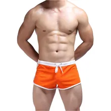 Мужские плавки, шорты, однотонные, с белой окантовкой, пляжные боксеры, для серфинга, стильные, дышащие, эластичные, Мужская одежда, европейский размер