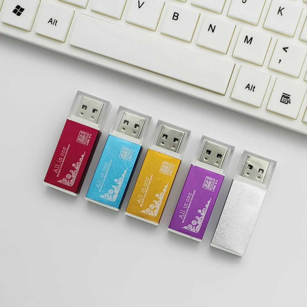 Для MacBook ноутбук USB 2,0 Multi в 1 устройство чтения карт памяти Micro SD/TF M2 MMC SDHC MS Memory Stick