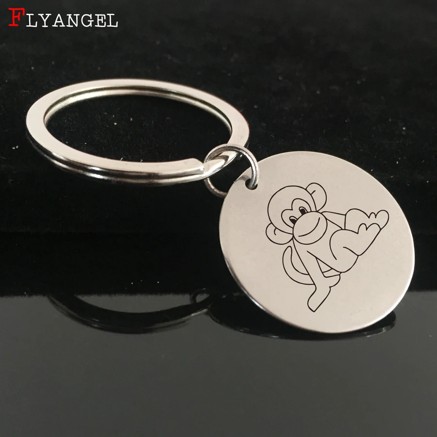 Personalised Angel Keyring Engraved Metal Silver Valentine/'s Birthday Gift Pouch
