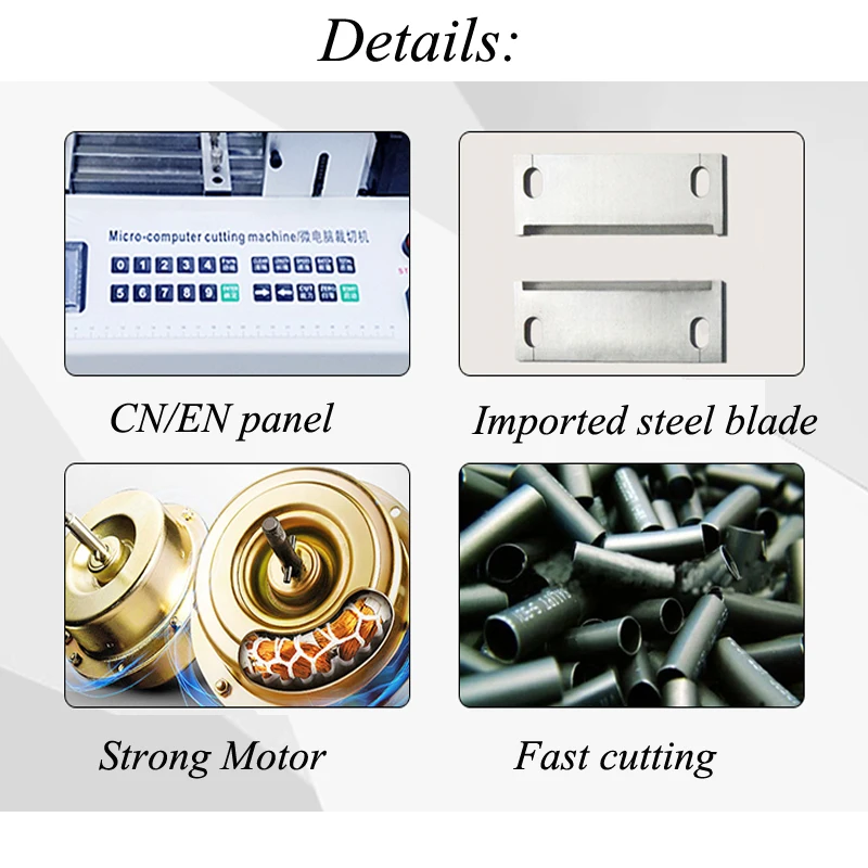  DG-100B Automatic Computer Pipe Cutting Machine Heat Shrinkable Tube Teflon Silica Gel Wire Rope PV
