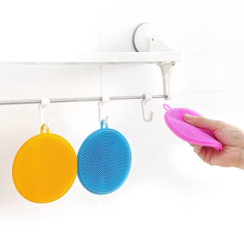 Kitchen Silicone Sponge Washing-up Brush Cleaning Dish Sponges Cooking Silicone Sponge For Washing Dishes  (2)