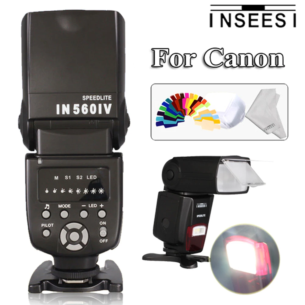 

INSEESI IN560IV IN-560IV Wireless Cameras Flash Speedlite For Canon EOS 60D 5D Mark III 450D 1100D 1000D 5D2 550D 30D 50D DSLR
