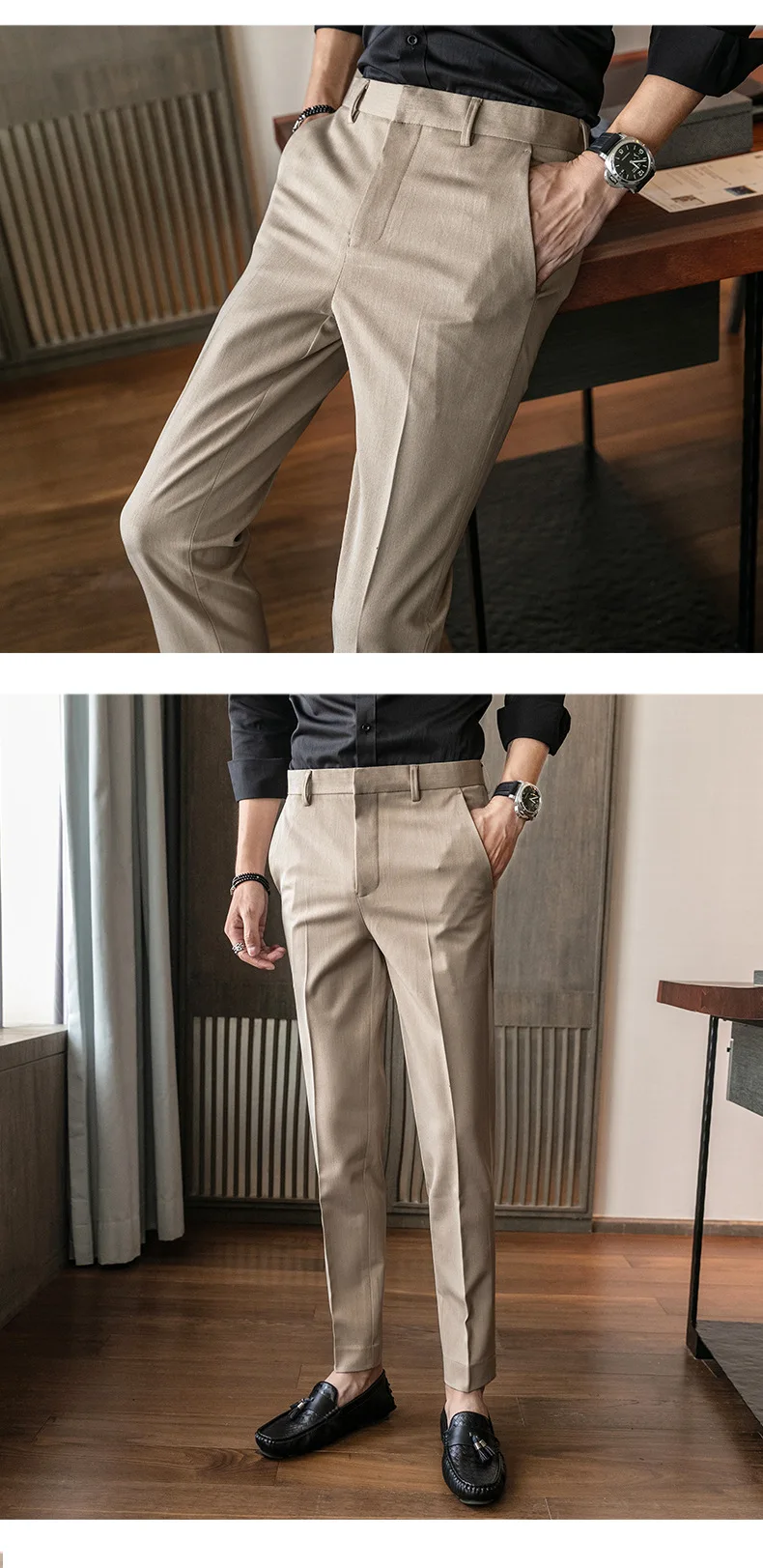 MRMT 2019 новые осенние и зимние мужские брюки Slim Fit повседневные брюки для мужчин прямые Маленькие ноги длинные брюки