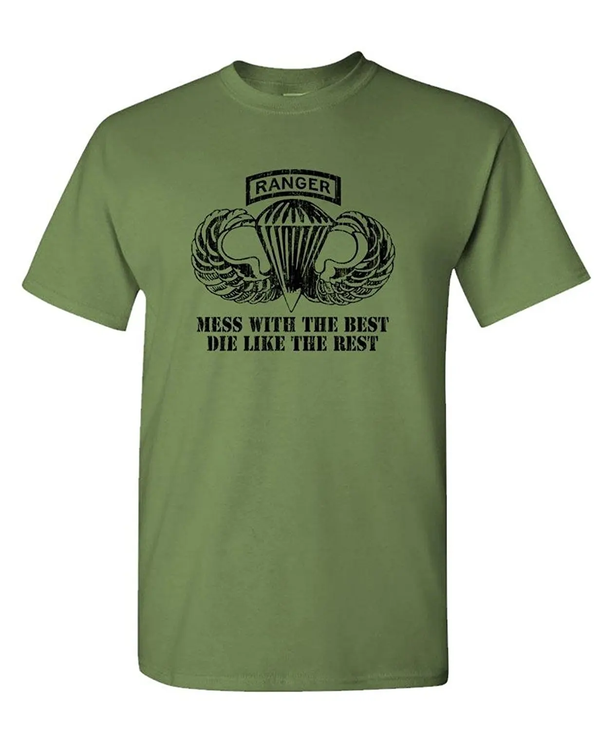 Новинка, летняя крутая футболка, AIRBORNE RANGER-армейский спецназ, Мужская хлопковая футболка, забавная футболка
