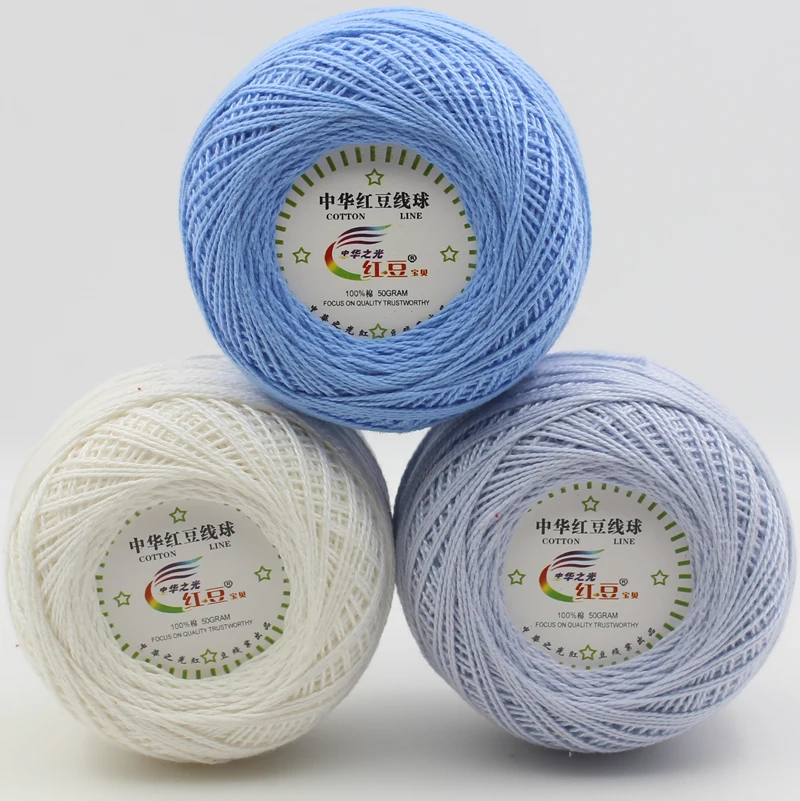 

360 grams 100% cotton 0.8mm lace yarn soft for knitting baby Skin-friendly for crochet Free shipping,8 balls