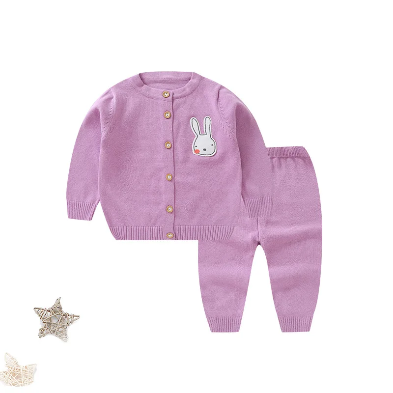 2018 Newborn Clothes Set Cute Rabbit Baby Girls Clothes Sets Long-sleeved Knitted Sweater Suit Lovely Cartoon Pattern 2pcs Suit 2018 Newborn Clothes Set Cute Rabbit Baby Girls Clothes Sets Long-sleeved Knitted Sweater Suit Lovely Cartoon Pattern 2pcs Suit
