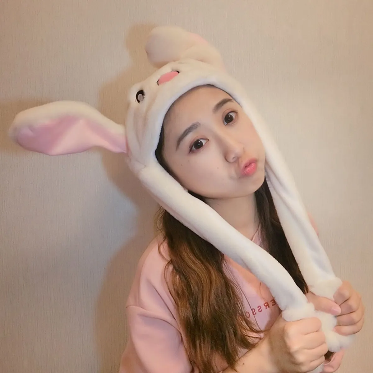Tik Tok Musical.ly Fashion Popular Lovely Girl Can Move Rabbit Ear Hat