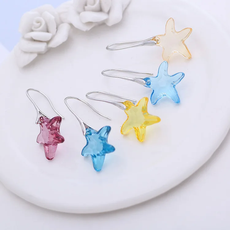 

Metal Earrings Star EaringsTrendy Geometric Pentagram Long Big Korean Women Drop Dangle Funny Hypoallergenic Jewelry for Women