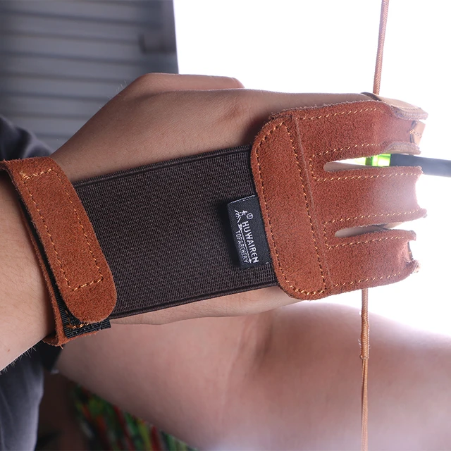 Free shipping 1pc archery arm guard 3 finger bow and arrow shooting protective glove finger cot