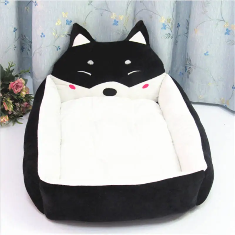 Soft Fleece Pet Dog Bed Cushion Bone Print Large Breed Dog Beds For Labrador Golden retriever Summer Dog Mat