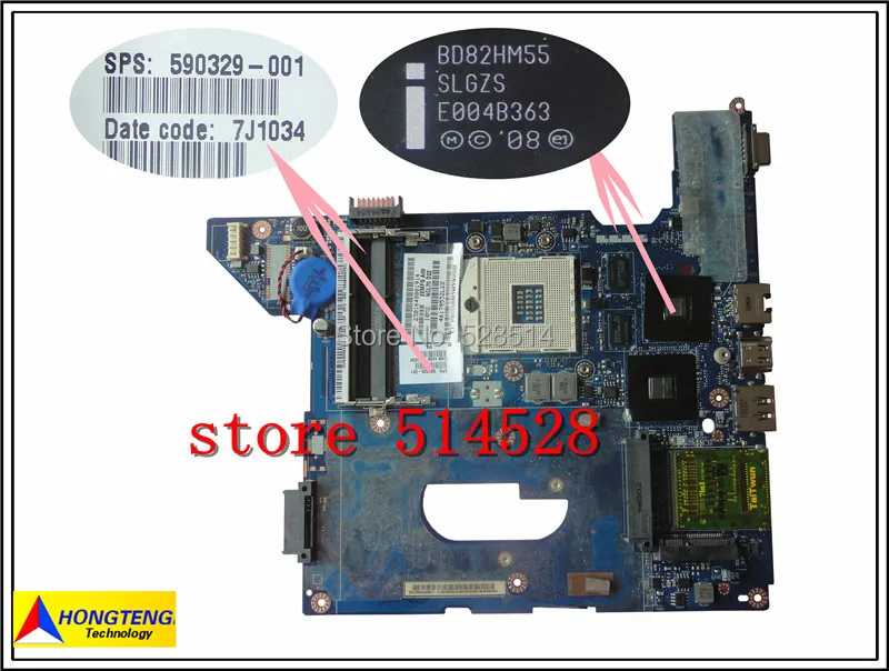original Laptop Motherboard 590329-001 for HP Compaq Presario CQ41 Series 100% Test ok