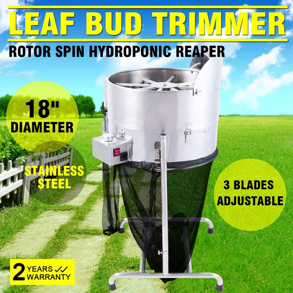 18" Electric Hydroponic Leaf Bud Tumble Trimmer 3 Speed Automatic Trim