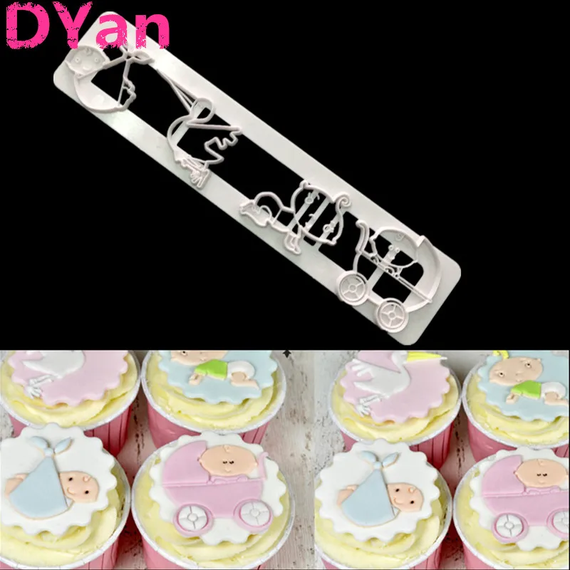 

Free Shipping Sugarcraft Baby Plastic Fondant Cutter Cake Mold Fondant Mold Fondant Cake Decorating Tools Sugarcraft A1435