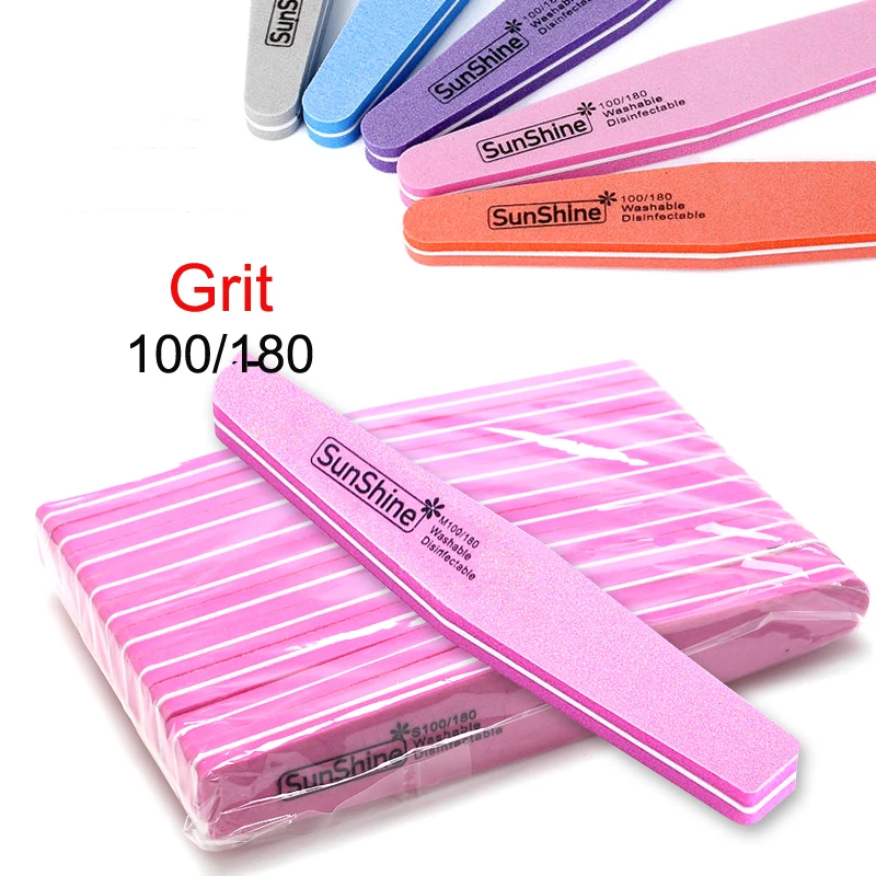 

10pcs Nail File 100 / 180 Sanding Buffer Block Manicure Buffing Tools Sponge Diamond Rubbing Polished Surface Sand File,GHJ78788