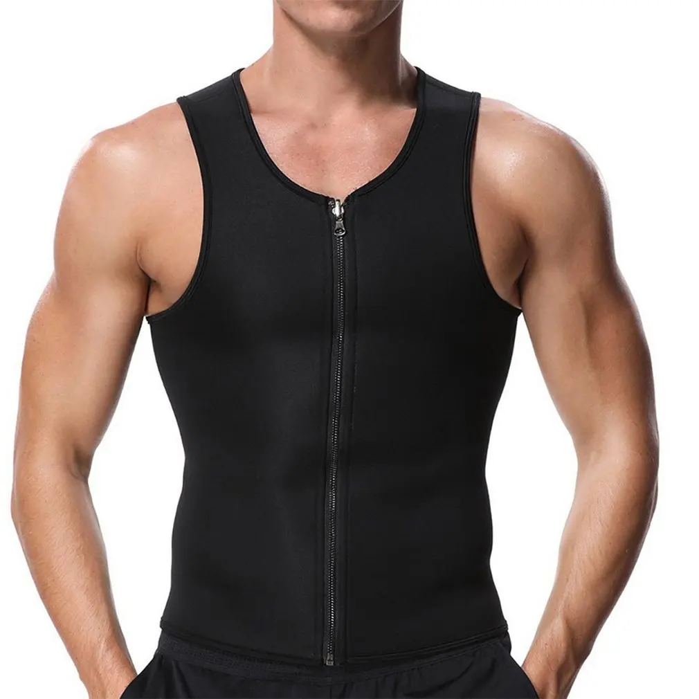 

Rubber Men's Sports Belt Corset Vest Mens Body Shapers Vest Slimming Fitness Waist Tops Sweat Shapwear Shirts Plus Size S-4XL