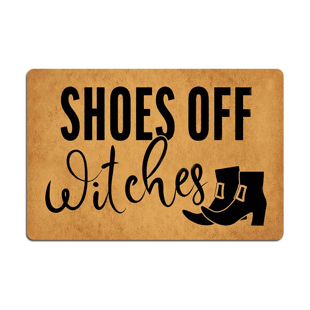 

Shoes Off Witches Doormat Custom Home Living Decor Floor Mat Indoor Outdoor Entrance Non-slip Doormat
