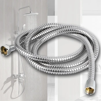 

150/200/300cm High Quality Stainless Steel Shower Hose Encryption Explosion-proof Hose Spring Pull Tube Bathroom Accessories