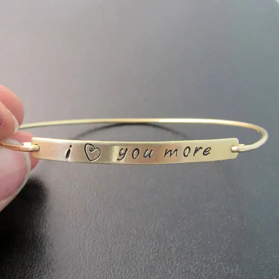 I Love You More Bracelet Gift For Her Birthday I Love You More Bracelet Gift For Her Birthday Friend Or Wife Jewelry Ylq0573 In Hologram Bracelets From