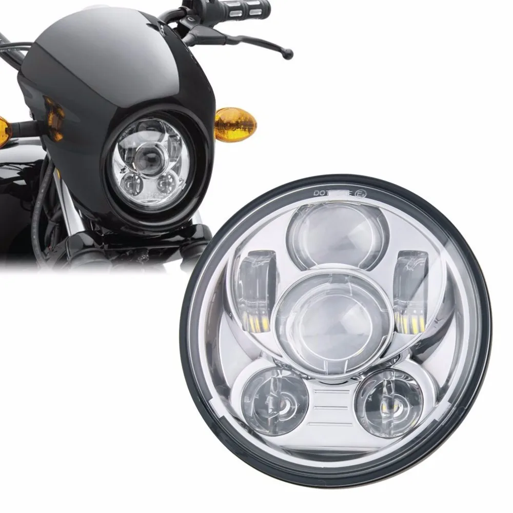 

5.75" LED Headlight High Low Beam 5 3/4" Front Driving Head Lights Headlamp Motorcycle