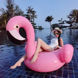 Гигантский надувной фламинго 60 дюймов Единорог бассейн плавающая трубка плот кольцо для плавания круг кровать для воды Boia Piscina взрослые