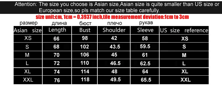 0XS to XXXL